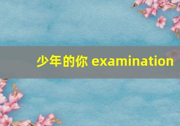 少年的你 examination